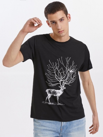 T-shirt À Manches Courtes Et Col Rond Pour Homme