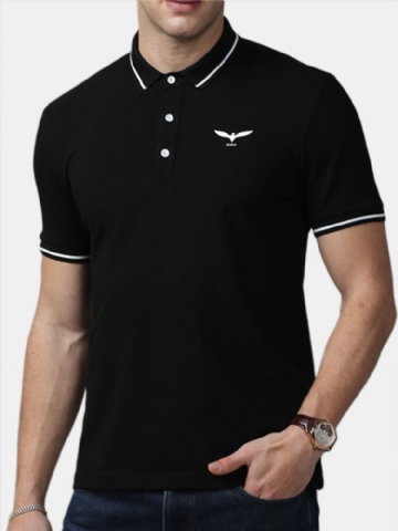 T-shirts Décontractés De Golf Brodés À Manches Courtes En Coton Pour Hommes