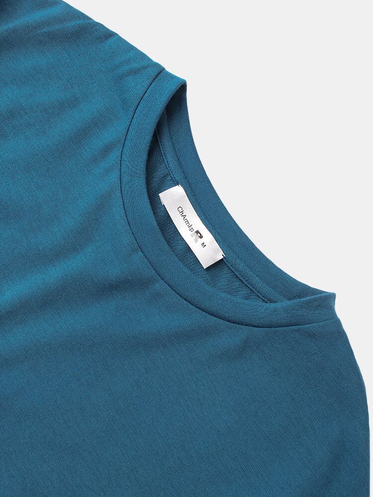 T-shirts Preppy À Manches Courtes Avec Imprimé De Lettres Pour Hommes