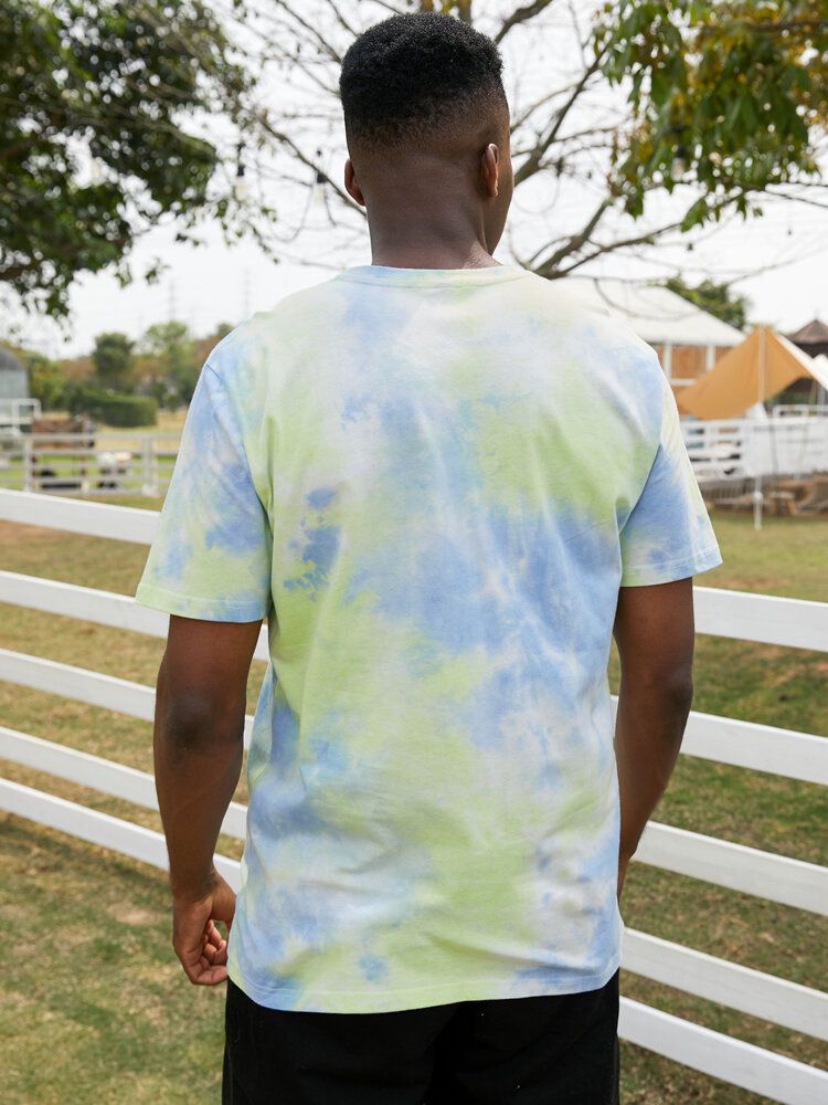 T-shirts De Rue À Col Ras Du Cou Et À Imprimé De Lettres Souriantes Pour Hommes