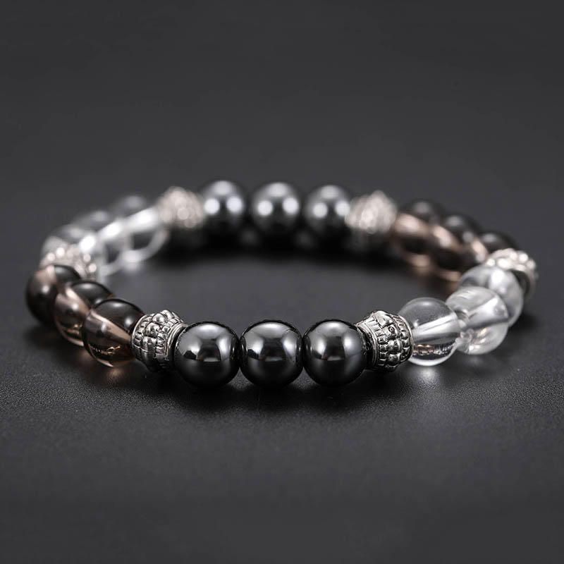 Tendance 8mm Bouddha Perles Bracelet Pierre Naturelle Dégradé Perlé Bracelet Pour Hommes Cadeau