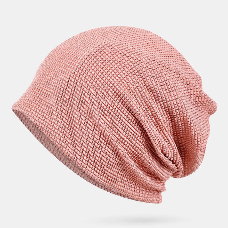 Thin Beanie Hat Solid Color Mesh Respirant Hairband Scarf Multifonctionnel