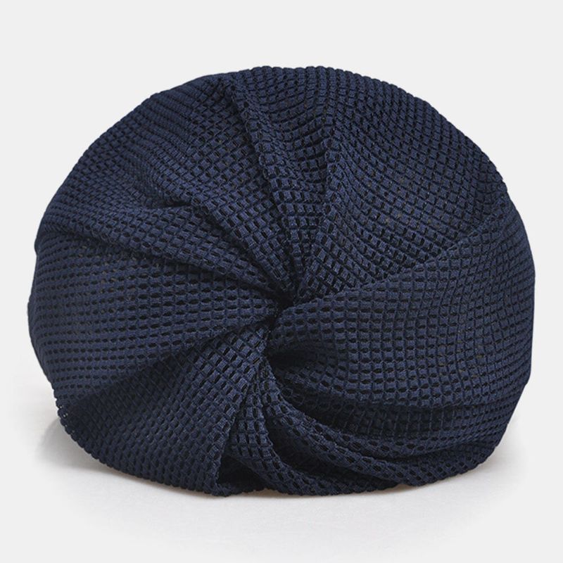 Thin Beanie Hat Solid Color Mesh Respirant Hairband Scarf Multifonctionnel