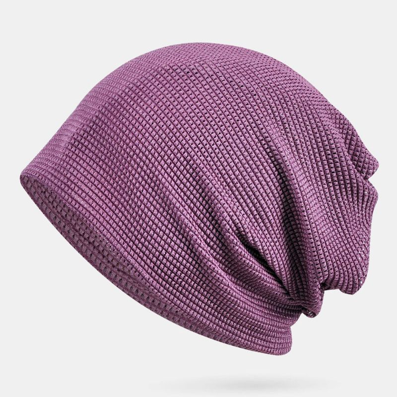 Thin Beanie Hat Solid Color Mesh Respirant Hairband Scarf Multifonctionnel