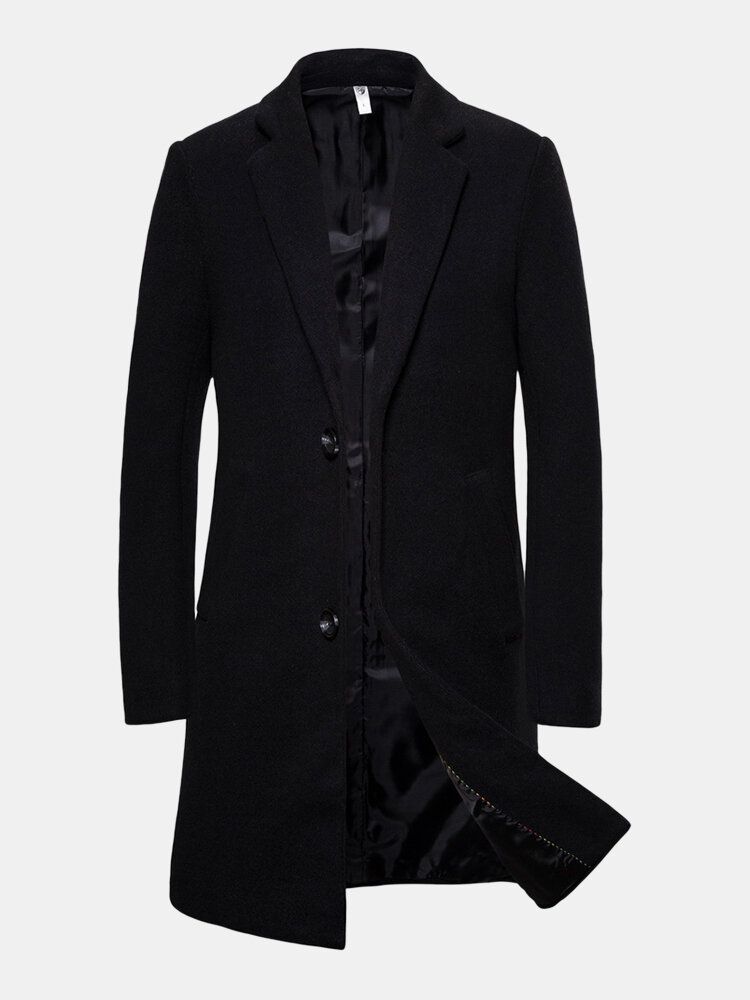 Trench-coat À Poche Mi-longue Avec Imprimé Au Dos Pour Homme