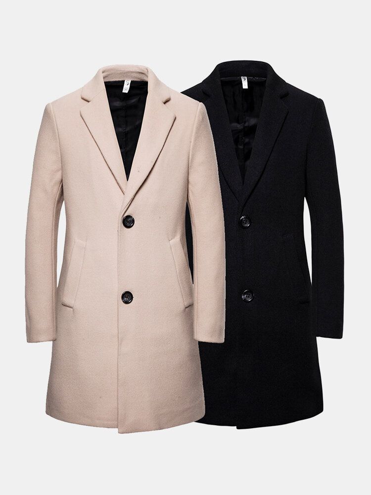 Trench-coat À Poche Mi-longue Avec Imprimé Au Dos Pour Homme