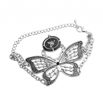 Trendy Butterfly Pattern Women Bracelet Montre À Quartz Montre-bracelet