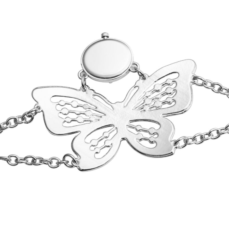 Trendy Butterfly Pattern Women Bracelet Montre À Quartz Montre-bracelet