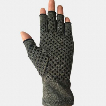 Tricoter Des Gants Magnétiques Sans Doigts Gants D'arthrite Sports De Plein Air Fitness Gants En Silicone