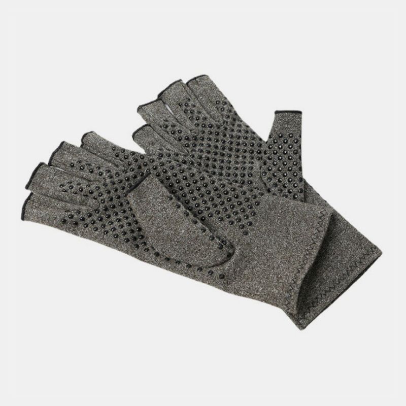 Tricoter Des Gants Magnétiques Sans Doigts Gants D'arthrite Sports De Plein Air Fitness Gants En Silicone