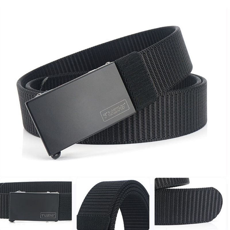 Tushi 120 cm Ceinture En Nylon À Boucle Automatique Pour Homme Ceinture Simple