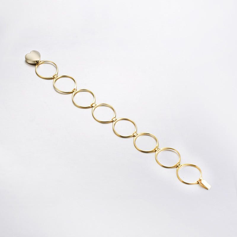 Unique Heart Finger Rings Stackable Multilayer 2 In 1 Dual Purpose Ring Bracelet For Women