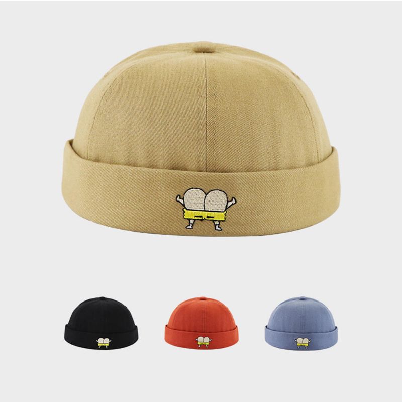 Unisex Melon Hat Été Section Mince Hip Hop Landlord Hat Retro Leisure Street Brimless Hats