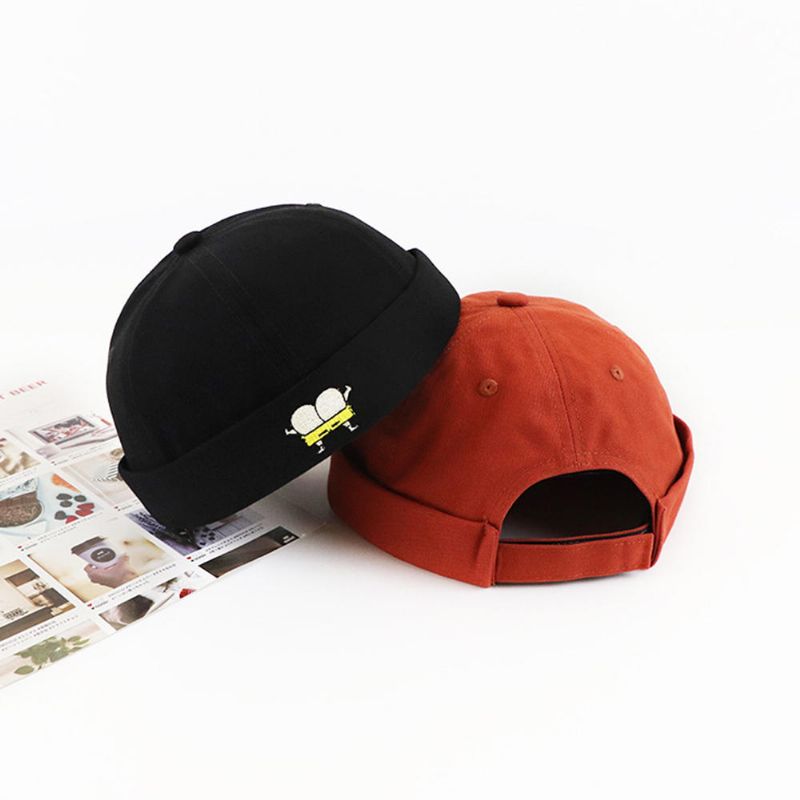 Unisex Melon Hat Été Section Mince Hip Hop Landlord Hat Retro Leisure Street Brimless Hats