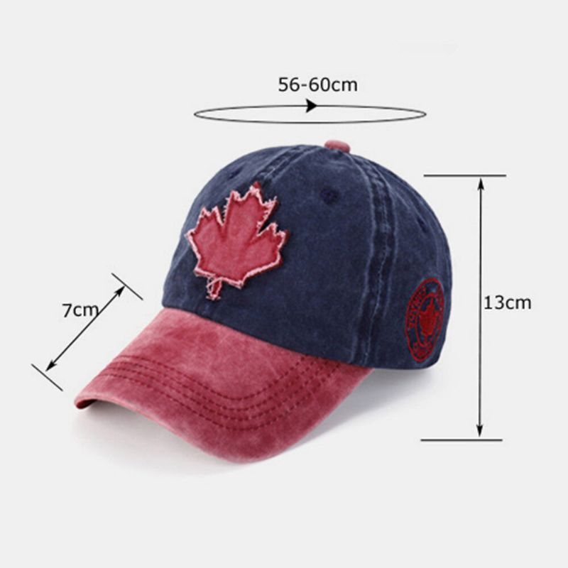 Unisex Trade Patch Washed Baseball Cap Summer Color Matching Respirant Adjustable Hat