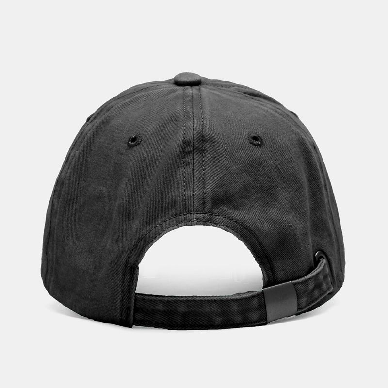 Unisex Washed Made-old Baseball Cap Cotton Broken Hole Lettre Broderie Stretch Fit Cap