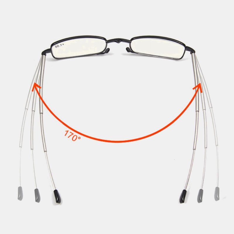 Unisexe Anti-lumière Bleue Pliable Portable Télescopique Cadre Extensible Parent Cadeau Lunettes De Lecture Lunettes Presbytes