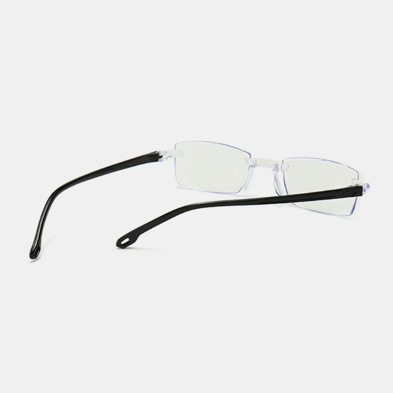 Unisexe Anti-lumière Bleue Sans Cadre Hd Diamant Coupe Bi-lumière Double Usage Lunettes De Lecture Lunettes Presbytes