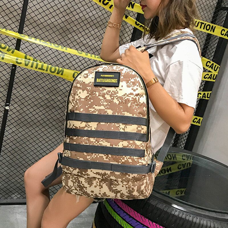 Unisexe Camouflage Oxford Tissu Étudiant Sac D'école Mode Jeu Tendance Sac À Dos