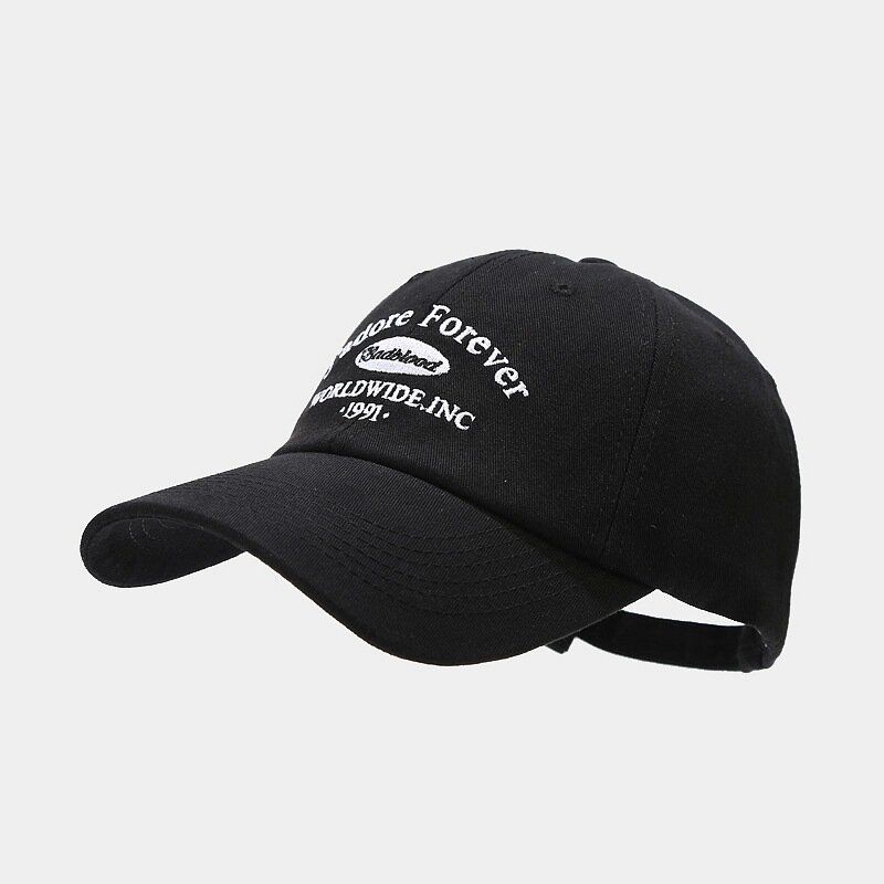 Unisexe Coton Broderie Logo Lettre Doux Décontracté Extérieur Parasol Réglable Couple Chapeaux Baseball Chapeaux