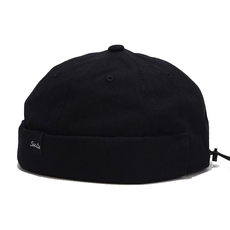 Unisexe Coton Casual Cordon Réglable Sans Bord Bonnet Landlord Hat Skull Cap