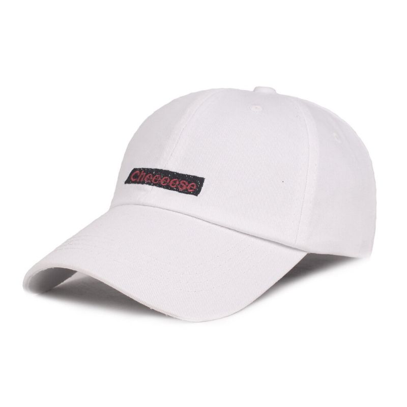 Unisexe Coton Cheeeese Brodé Pare-soleil Casquette De Baseball Loisirs De Plein Air Chapeau De Soleil