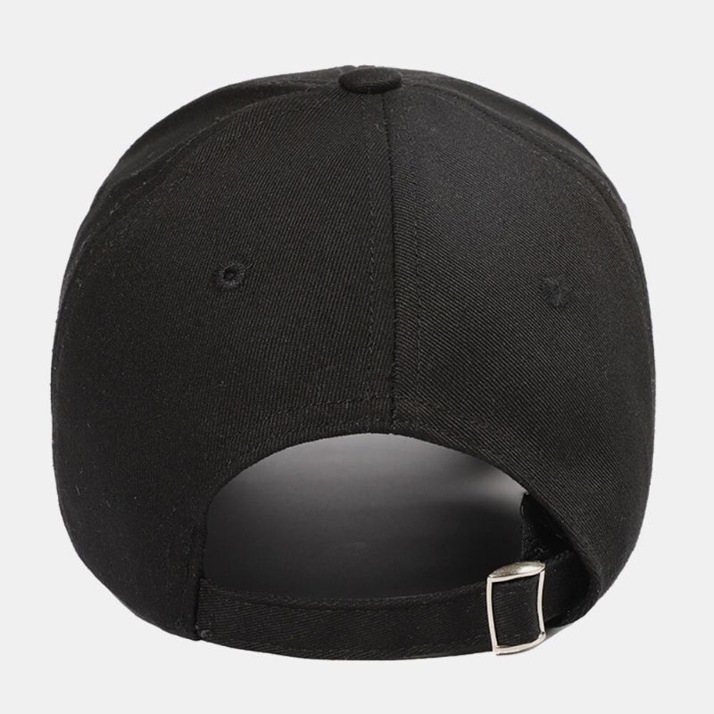 Unisexe Coton Couleur Unie Sourire Visage Lettre Motif Broderie Crème Solaire Mode Casquette De Baseball