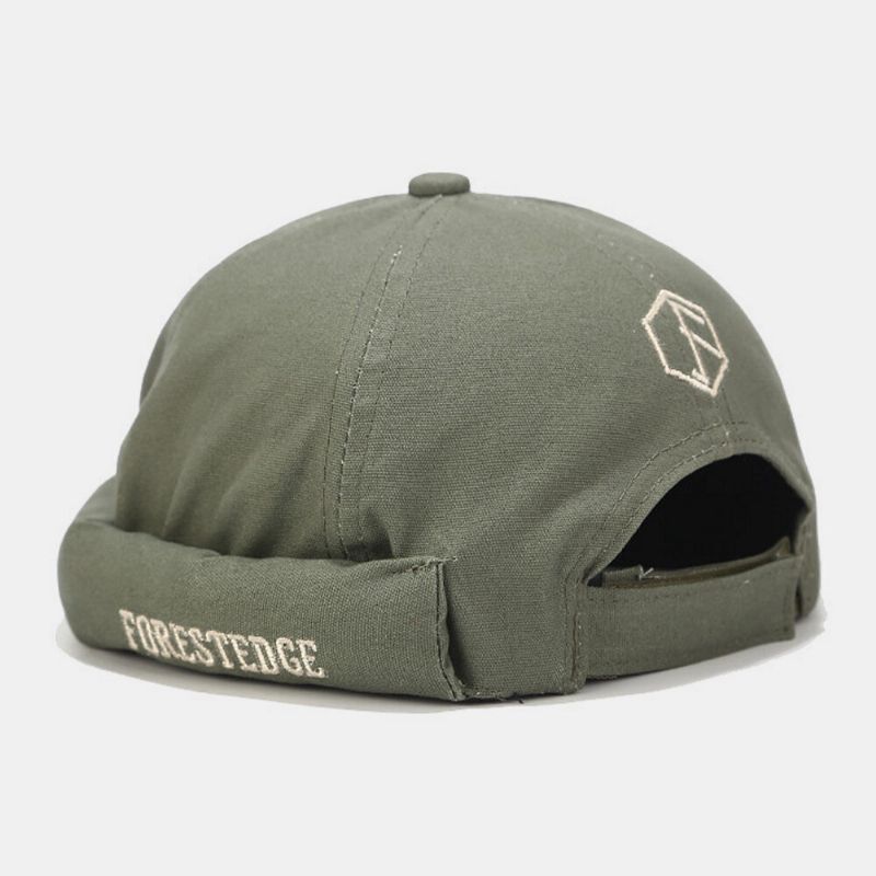 Unisexe Coton Lettre Broderie Motif Mode Rue Tendance Sans Bord Bonnet Propriétaire Casquette Tête De Mort