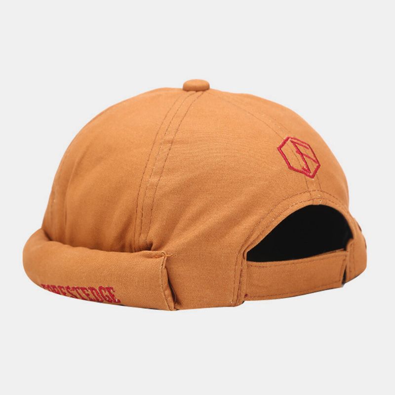 Unisexe Coton Lettre Broderie Motif Mode Rue Tendance Sans Bord Bonnet Propriétaire Casquette Tête De Mort