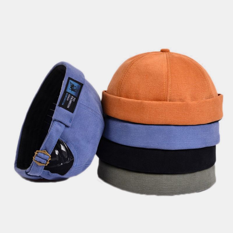 Unisexe Coton Lettre Dessin Animé Patch Motif Couleur Unie Sans Bord Bonnet Propriétaire Casquette Tête De Mort