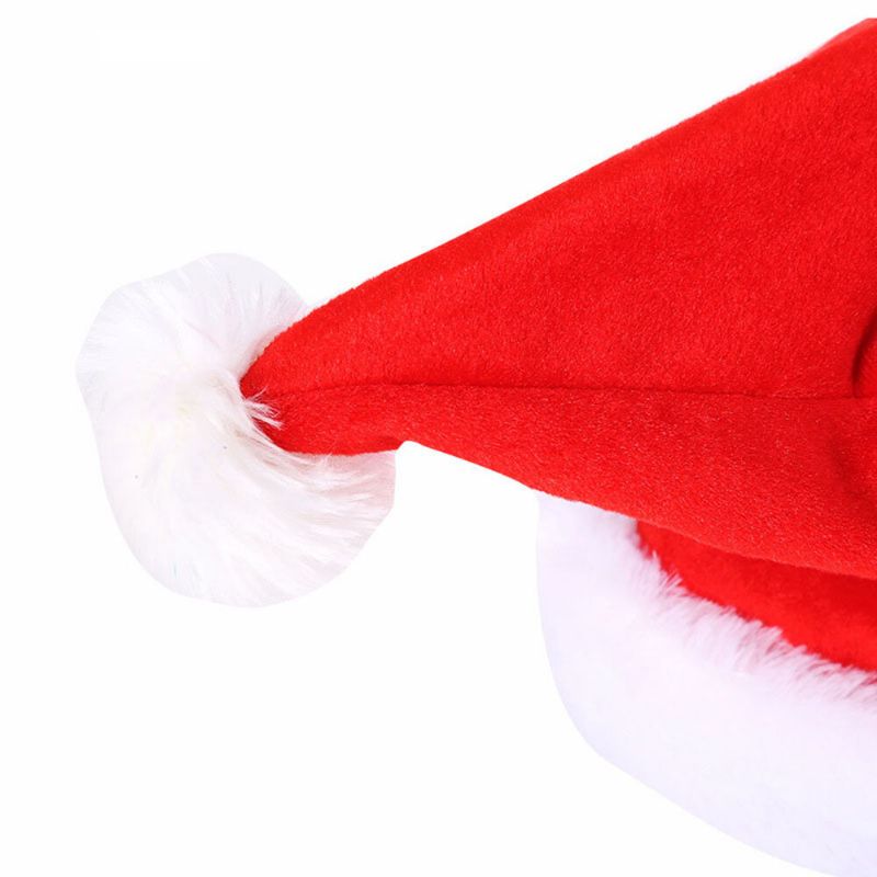 Unisexe Coton Noël Batterie Musique Jouet Électrique Cadeau De Noël Santa Cap Pour Enfants