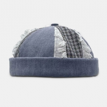 Unisexe Couleur Assortie Pompon Frisé Hip-hop Sans Bord Bonnet Propriétaire Casquette Tête De Mort