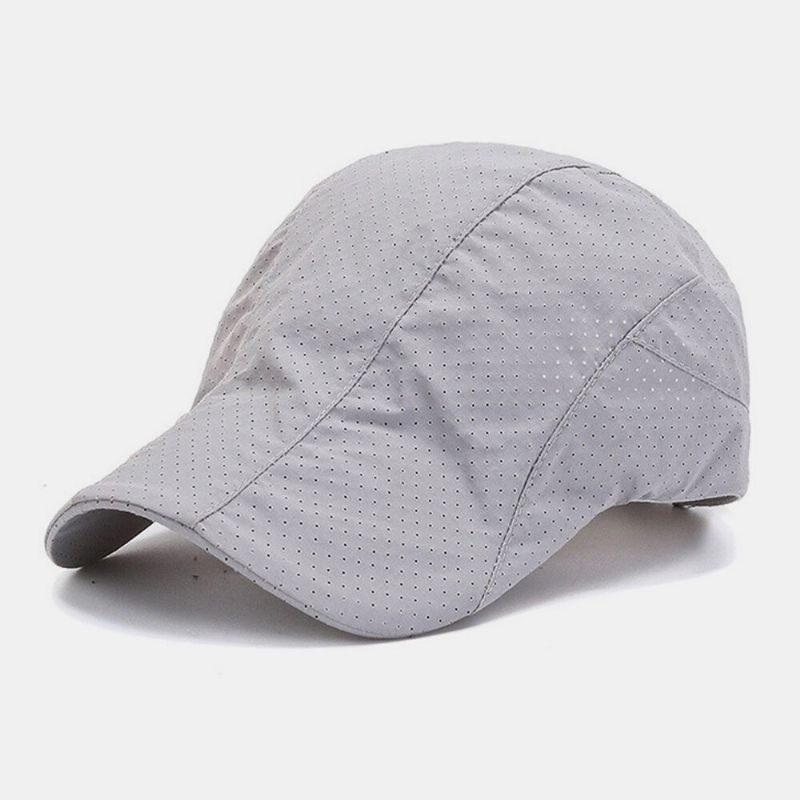 Unisexe Couleur Unie Extérieur Respirant Pare-soleil Avant Chapeau Béret Chapeau Plat Chapeau