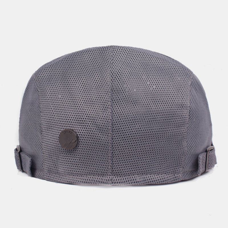 Unisexe Couleur Unie Maille Respirant Extérieur Décontracté Réglable Béret Casquette Chapeau Plat Casquettes D'escalade