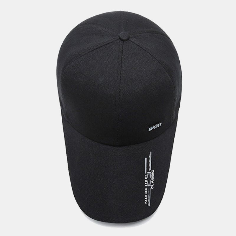 Unisexe Décontracté Toile Allonger Bord Sac Bord Casquette De Baseball En Plein Air Cyclisme Pêche Parasol Réglable Chapeau