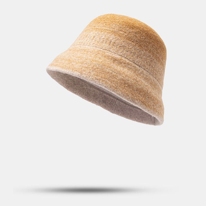 Unisexe Dégradé Dôme Large Bord Fedora Chapeau Extérieur Élégant Sauvage Parasol Chaud Seau Chapeau