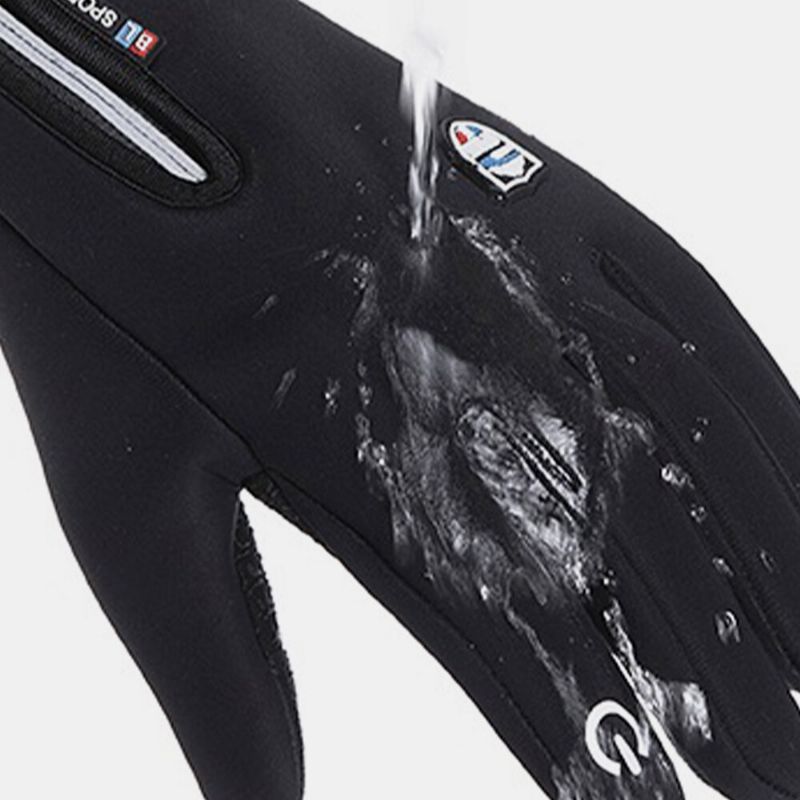 Unisexe Écran Tactile Extérieur Hiver Plus Velours Équitation Garder Au Chaud Waterptoof Gants