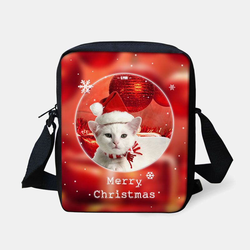 Unisexe Enfant Noël Mignon Chien Chat Imprimé Animal Petit Sac À Bandoulière Sac À Main