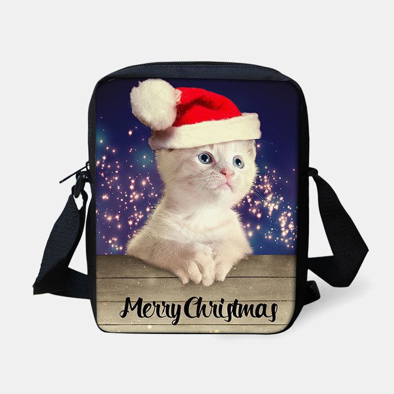 Unisexe Enfant Noël Mignon Chien Chat Imprimé Animal Petit Sac À Bandoulière Sac À Main