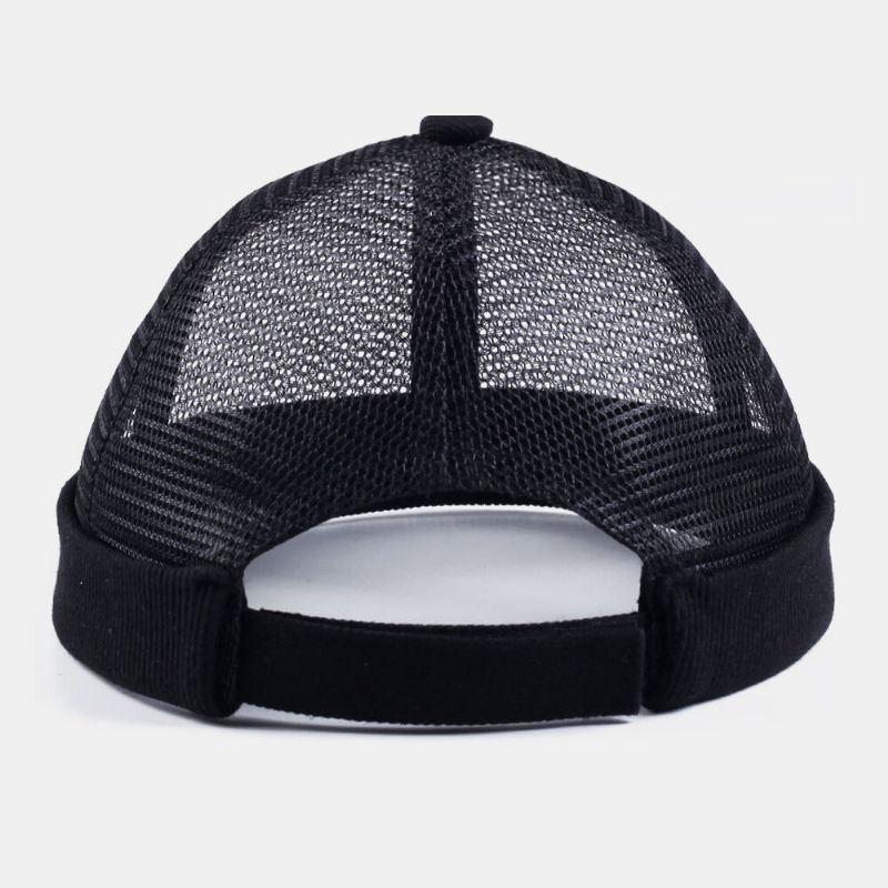 Unisexe Évider Pleine Maille Respirant Mode Extérieur Sans Bord Bonnet Propriétaire Casquette Crâne Casquette