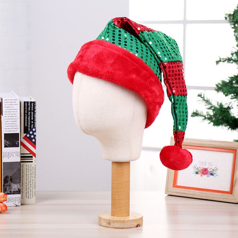 Unisexe Festive Christmas Outdoor Dance Party Cosplay Clown Contrast Color Sequin Brimless Hat