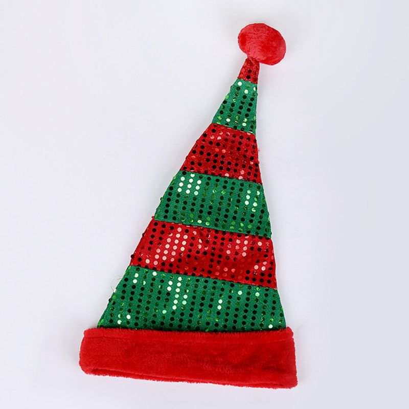 Unisexe Festive Christmas Outdoor Dance Party Cosplay Clown Contrast Color Sequin Brimless Hat