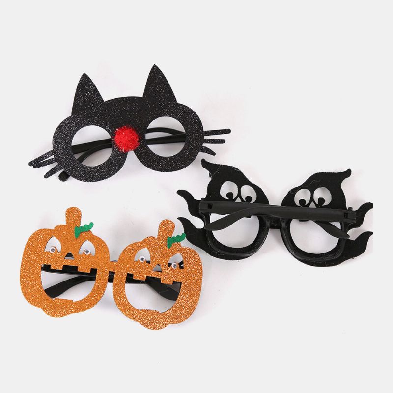 Unisexe Feutre Tissu Halloween Lunettes Enfants Araignée Citrouille Crâne Drôle Fête Décoration Lunettes