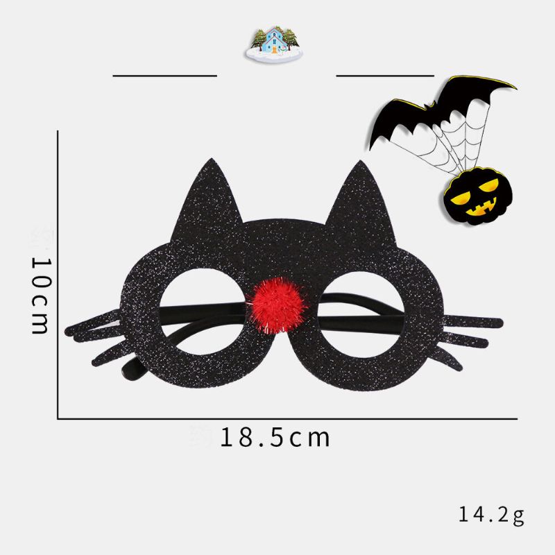 Unisexe Feutre Tissu Halloween Lunettes Enfants Araignée Citrouille Crâne Drôle Fête Décoration Lunettes