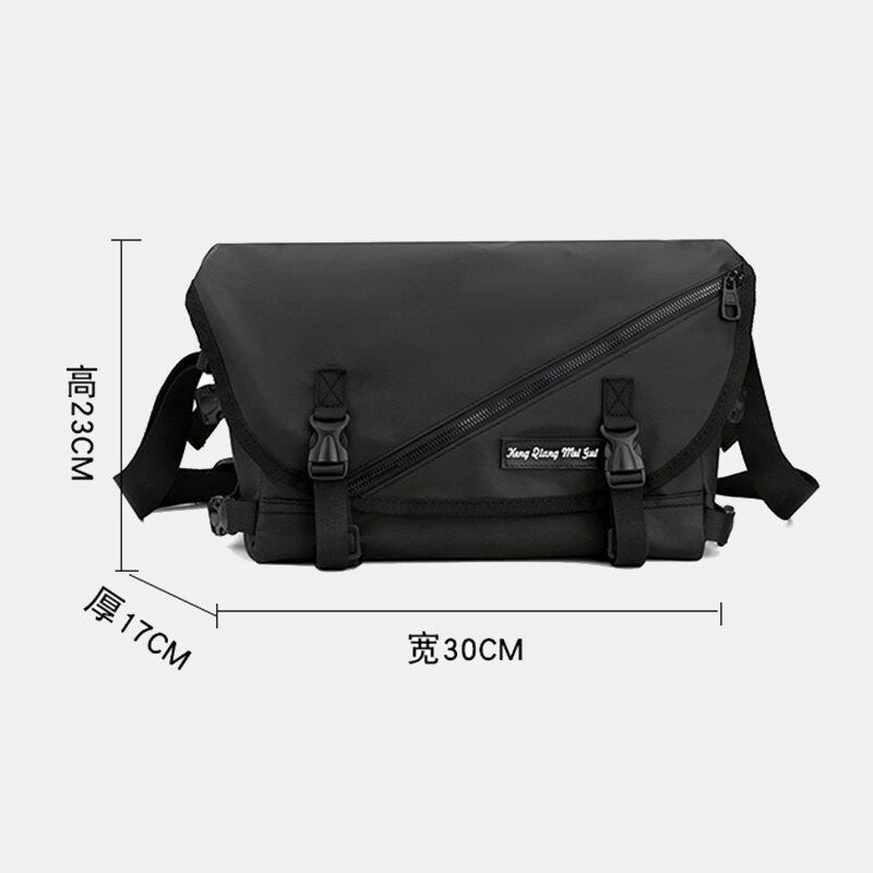 Unisexe Grande Capacité Arrière Poche Antivol Sacs À Bandoulière Minimaliste Boucle Nylon Sac De Messager Sac À Bandoulière