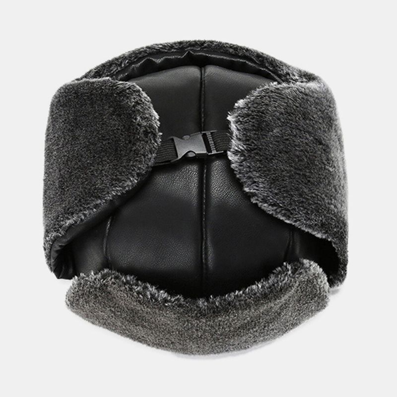 Unisexe Hiver Épaissir Chaud Trappeur Chapeau Amovible Masque Rideau Extérieur Coupe-vent Oreille Protection Russe Chapeau Ushanka Chapeau