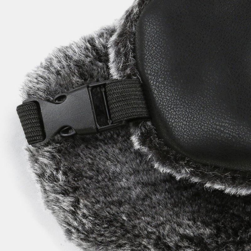 Unisexe Hiver Épaissir Chaud Trappeur Chapeau Amovible Masque Rideau Extérieur Coupe-vent Oreille Protection Russe Chapeau Ushanka Chapeau