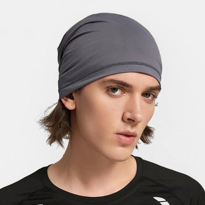 Unisexe Ice Silk Single Layer Respirant Hip-hop Sports Bandeau Beanie Hat