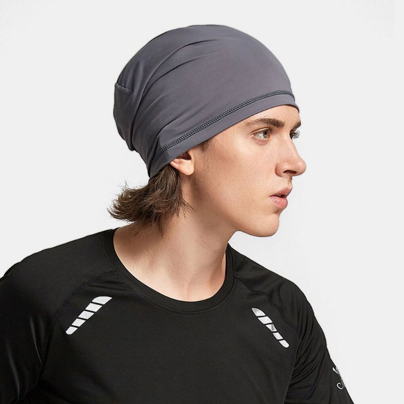 Unisexe Ice Silk Single Layer Respirant Hip-hop Sports Bandeau Beanie Hat