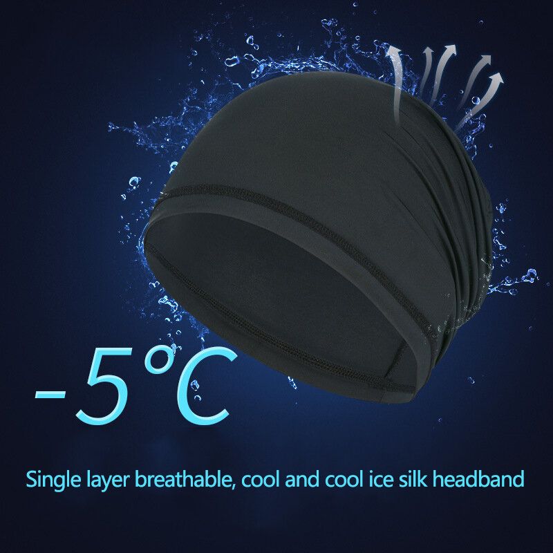 Unisexe Ice Silk Single Layer Respirant Hip-hop Sports Bandeau Beanie Hat